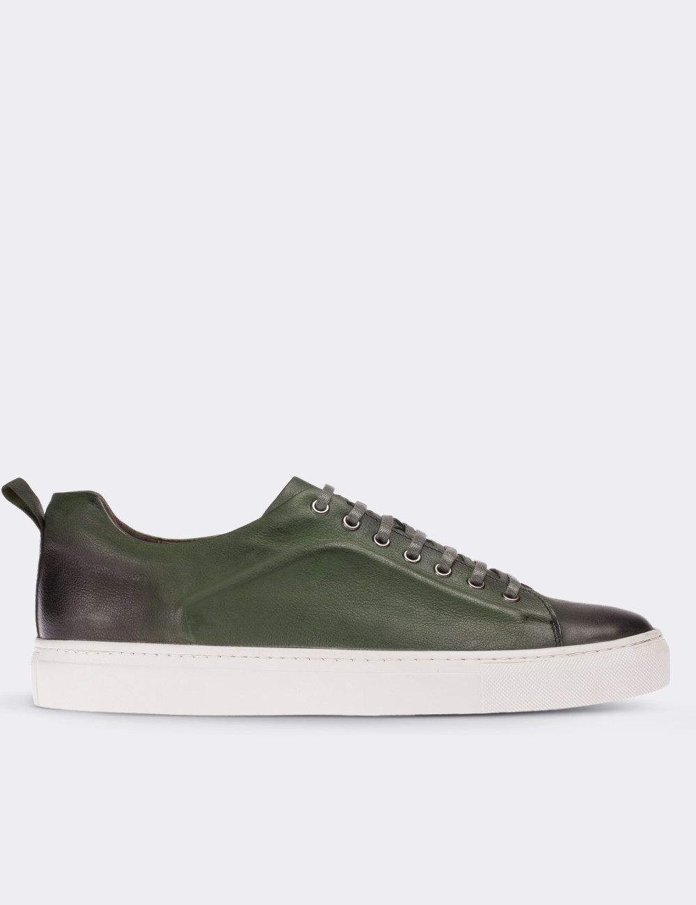 Green Nubuck Leather  Sneakers - 01669MYSLC03