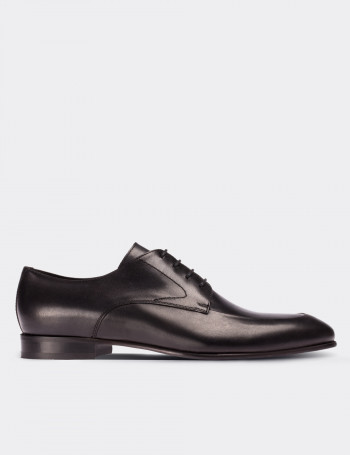 Black  Leather Classic Shoes - 01694MSYHM01