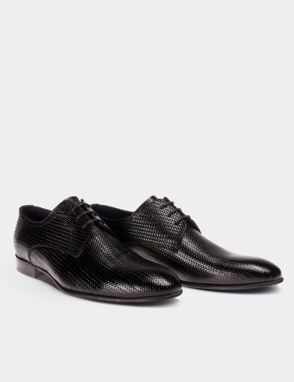 Black Patent Leather Classic Shoes - 00479MSYHM11