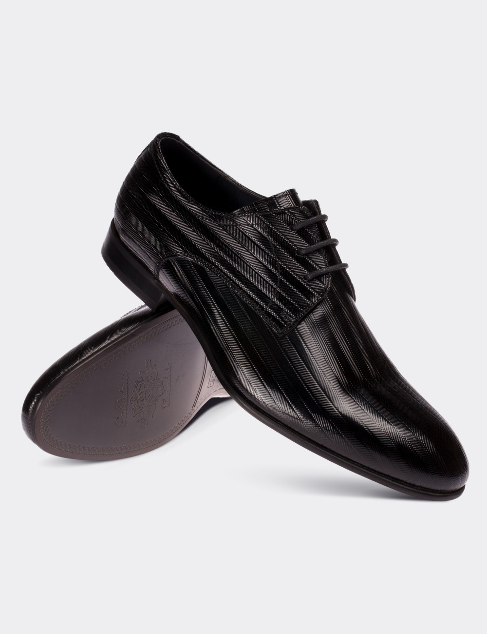 Black Patent Leather Classic Shoes - 00479MSYHM10