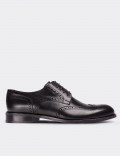 Black  Leather Oxford Shoes