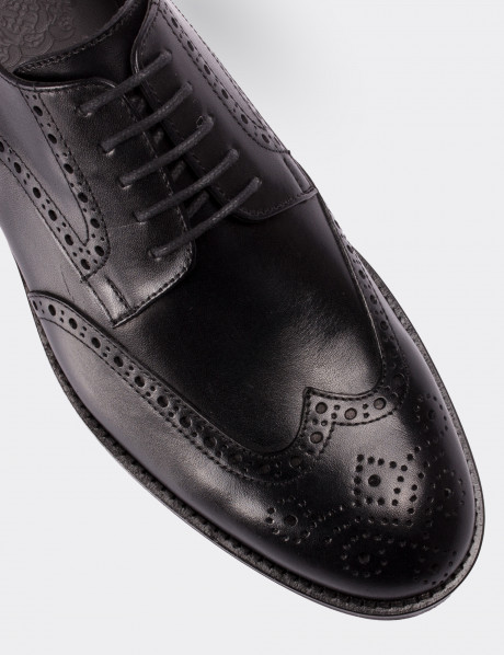 Black  Leather Oxford Shoes