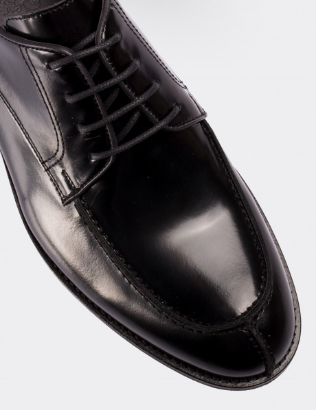 Black  Leather Classic Shoes