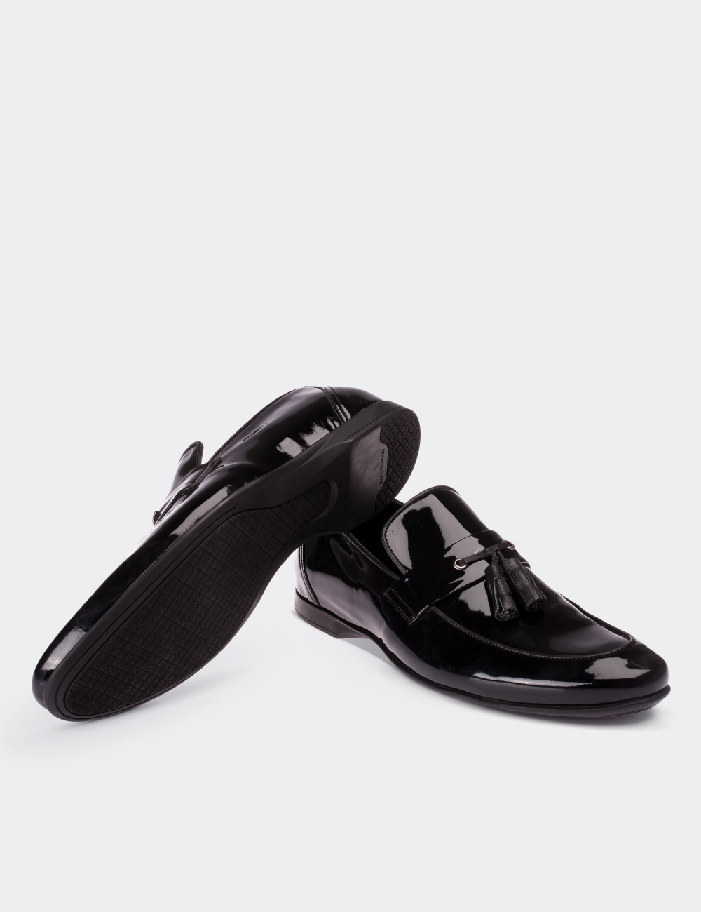 Black Patent Leather Loafers - 01537MSYHC01