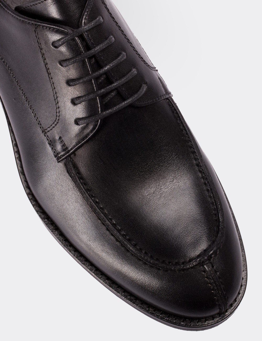 Black  Leather Classic Shoes - 01695MSYHM02
