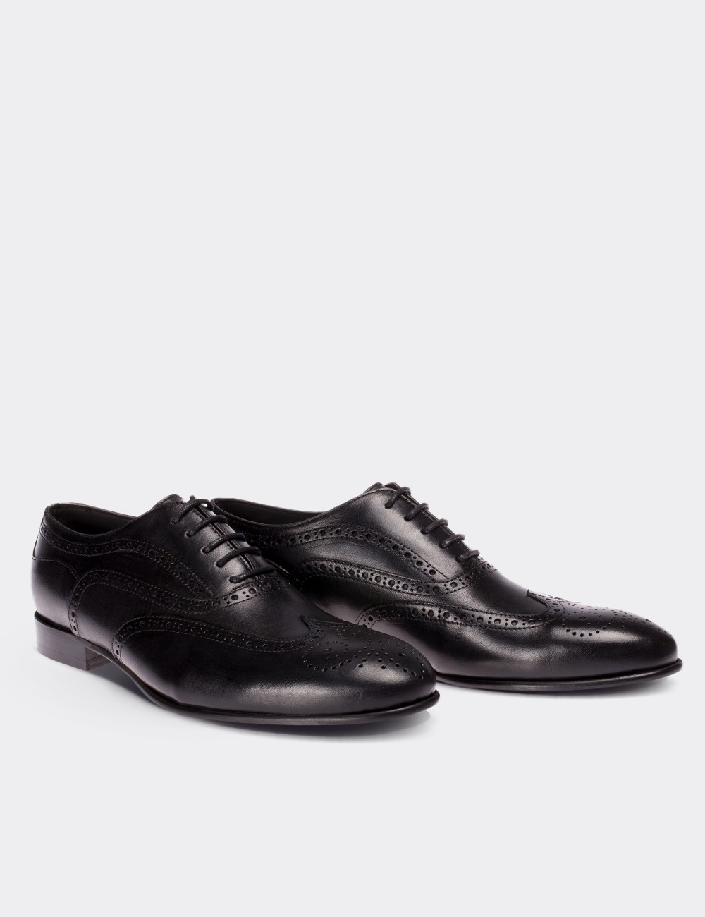 Black  Leather Classic Shoes - 01511MSYHM01
