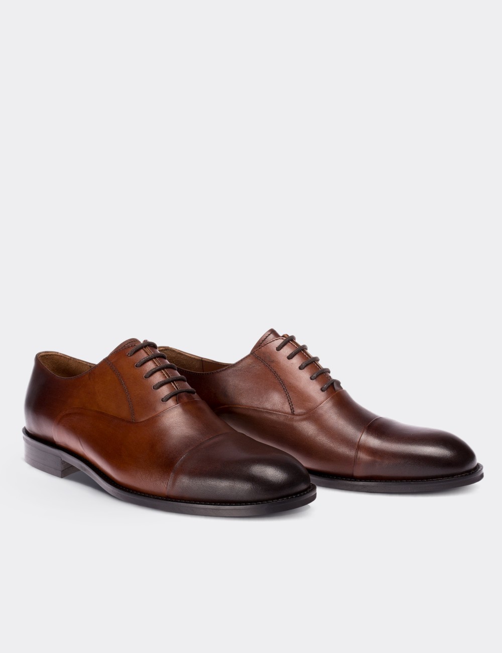 Brown  Leather Classic Shoes - 01590MKHVM01