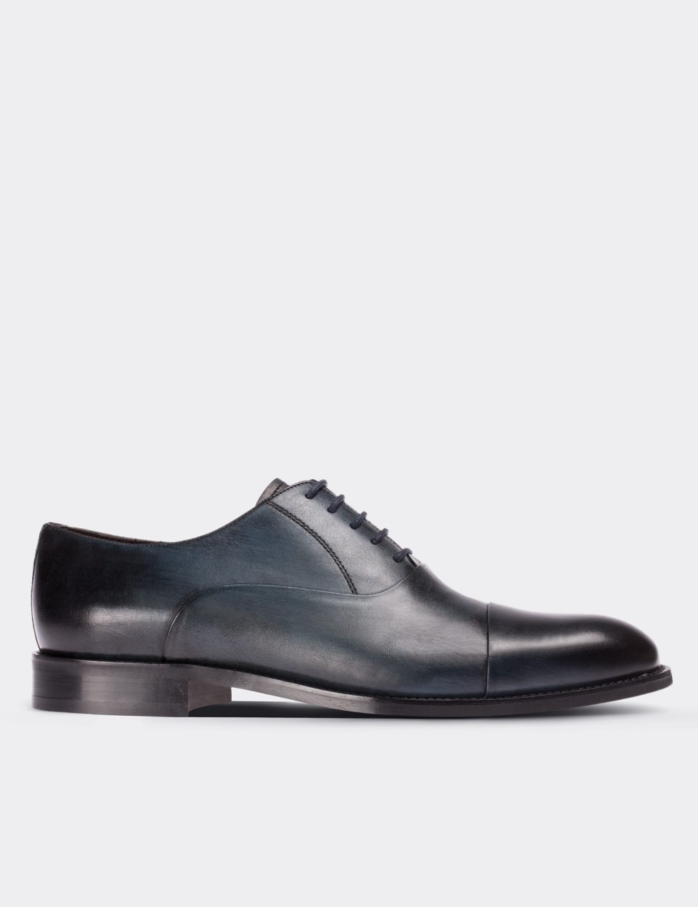 Navy  Leather Classic Shoes - 01590MLCVM01