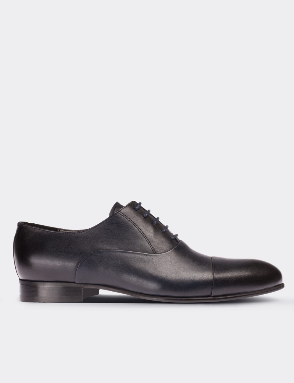 Navy  Leather Classic Shoes - 01590MLCVM02