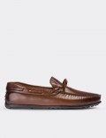 Brown  Leather Driving Shoes
