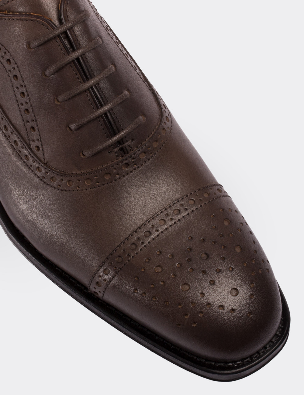Sandstone  Leather Classic Shoes - 01595MVZNK01