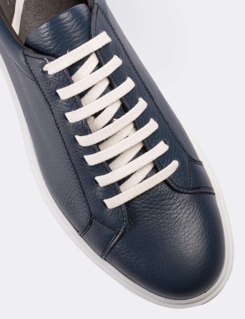 Blue  Leather Sneakers - 01673MMVIP01