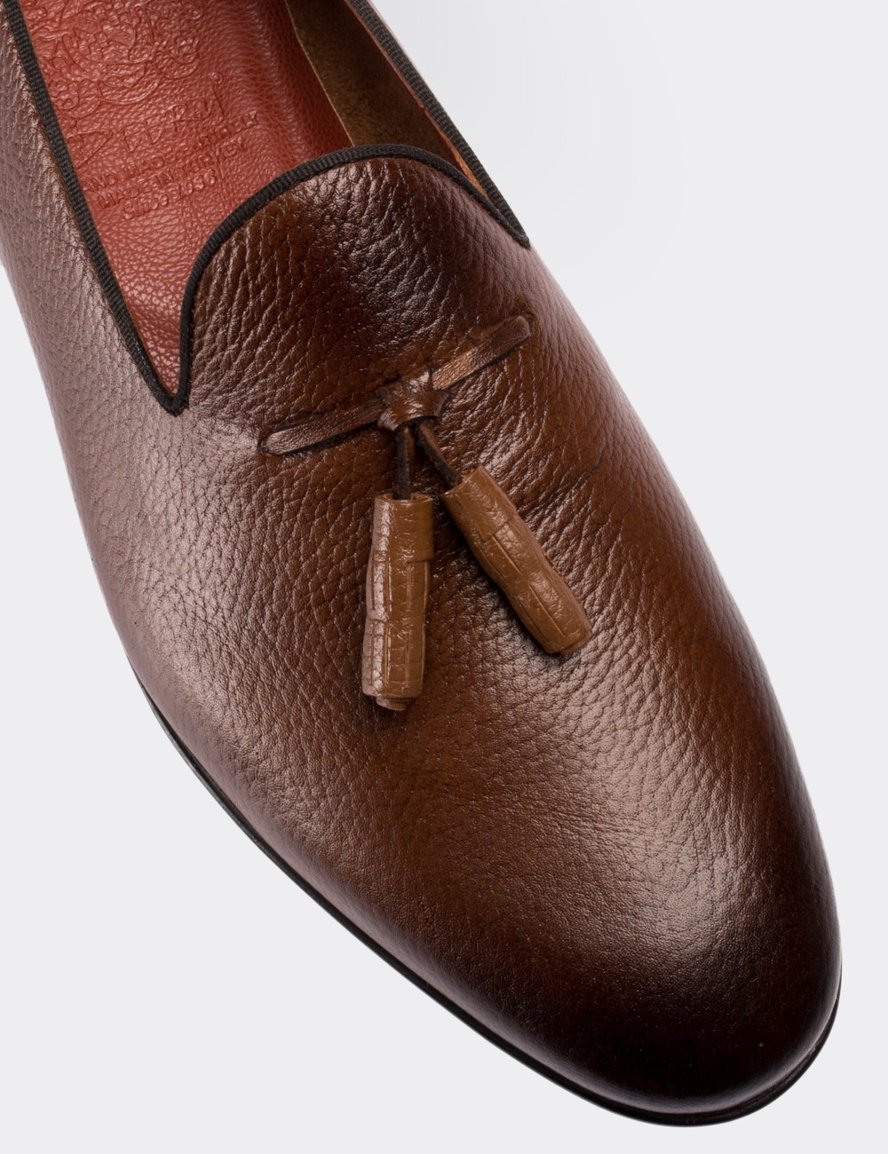Tan  Leather Loafers - 01702MTBAC01
