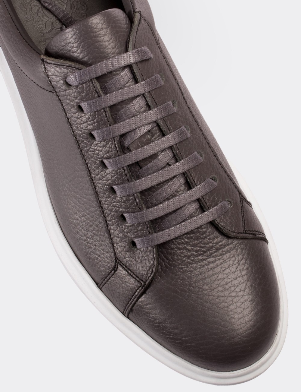 Gray  Leather Sneakers - 01673MGRIP01