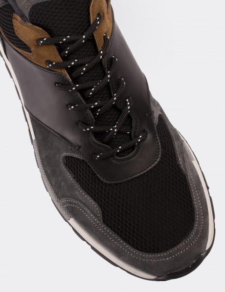 NAMA SNEAKER 5 CM IN BLACK CALFSKIN main image 1