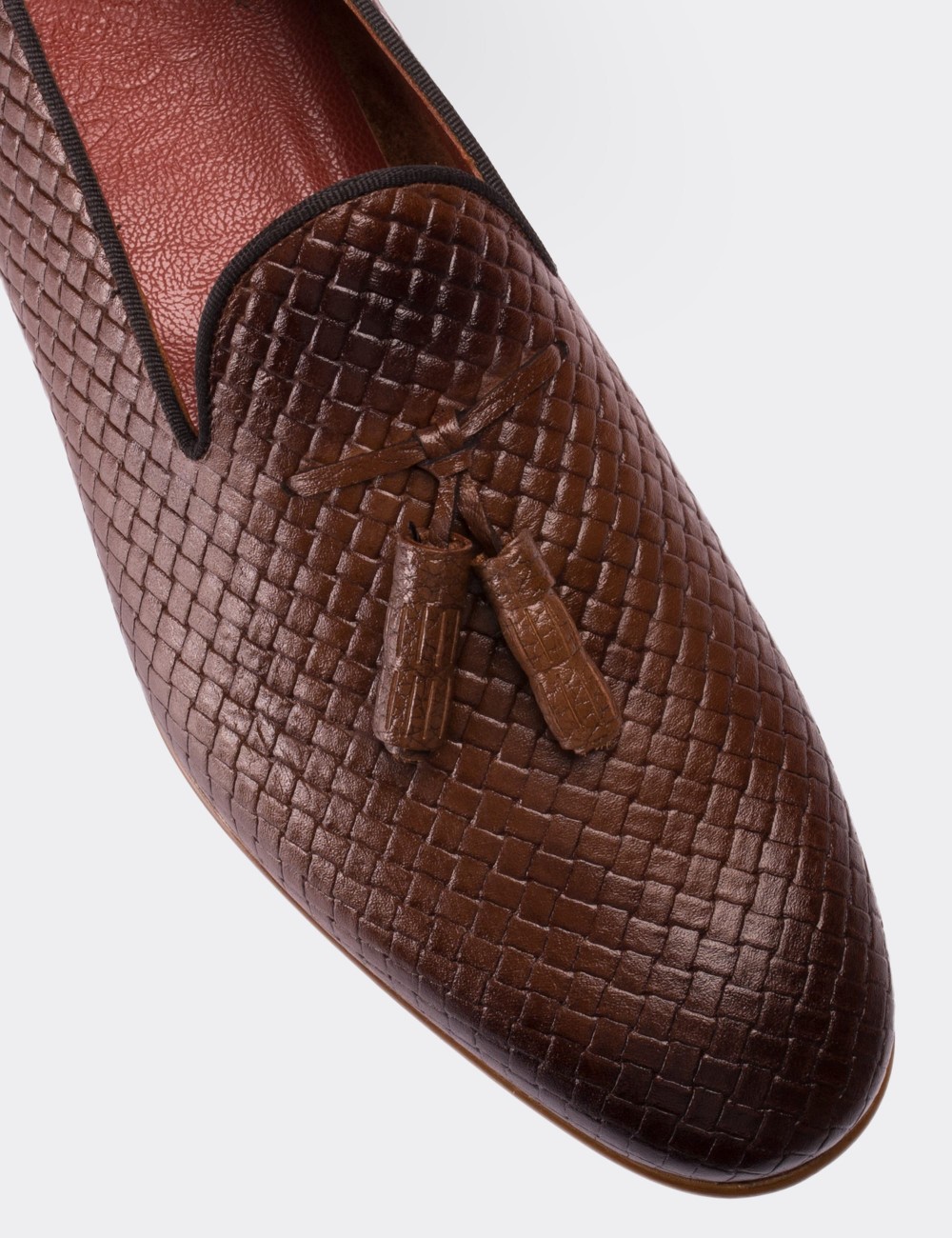 Tan  Leather Loafers - 01702MTBAM01