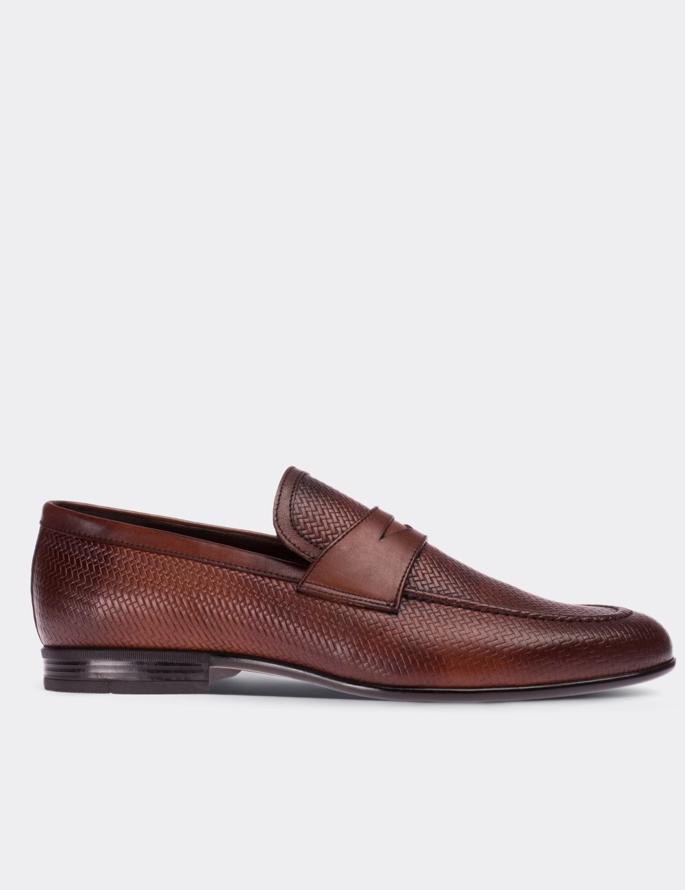 Brown  Leather Loafers - 01711MKHVC01