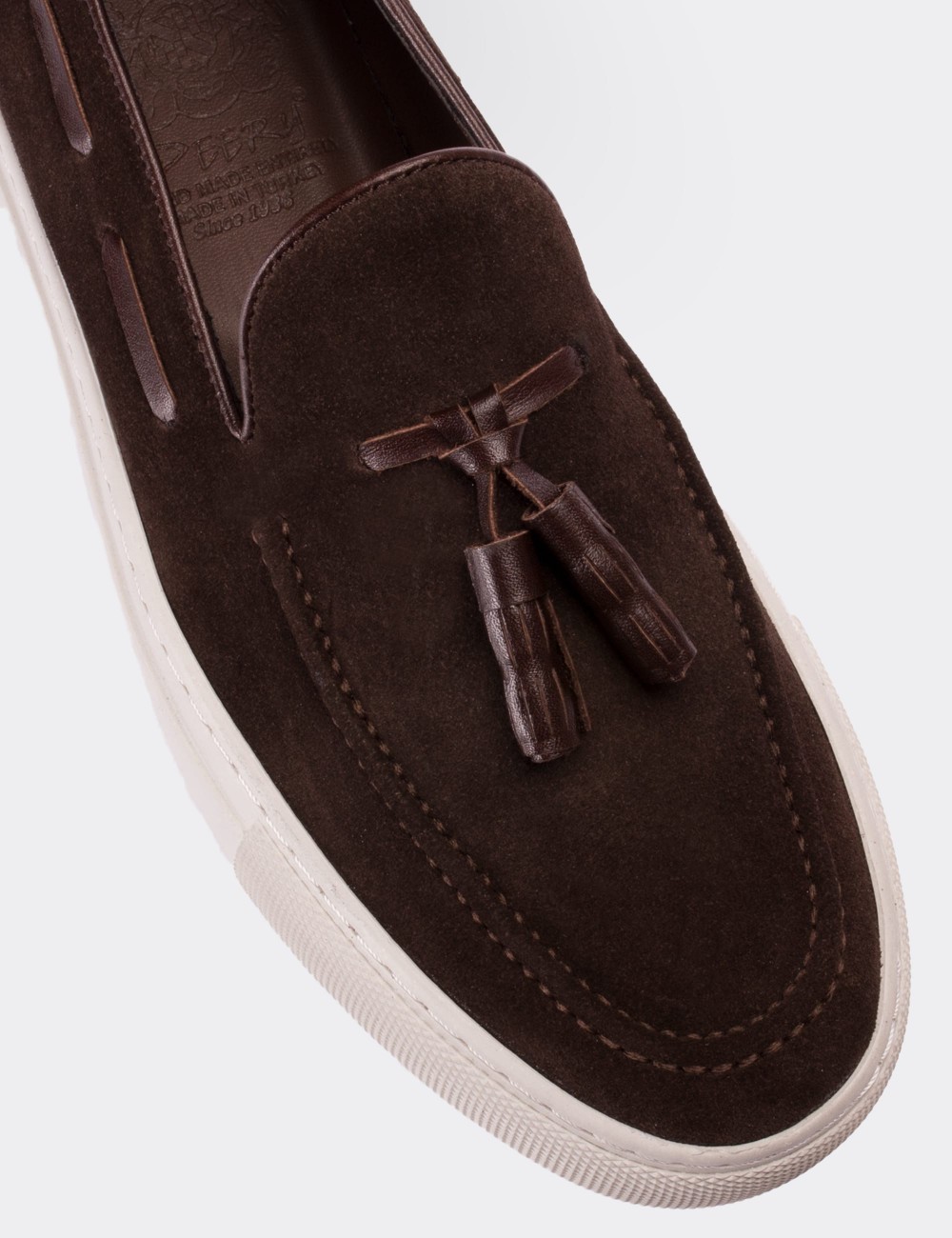 Brown Suede Leather  Sneakers - 01713MKHVC01