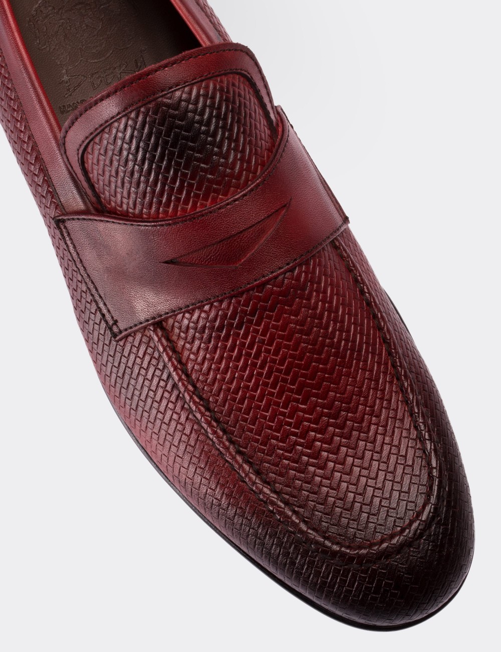 Red  Leather Loafers - 01711MKRMC01