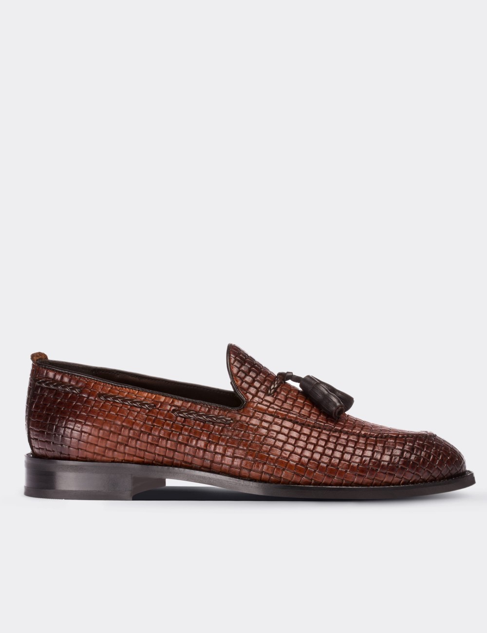 Tan  Leather Loafers - 01642MTBAM02