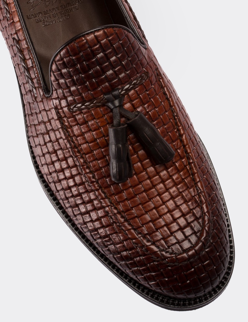 Tan  Leather Loafers - 01642MTBAM02