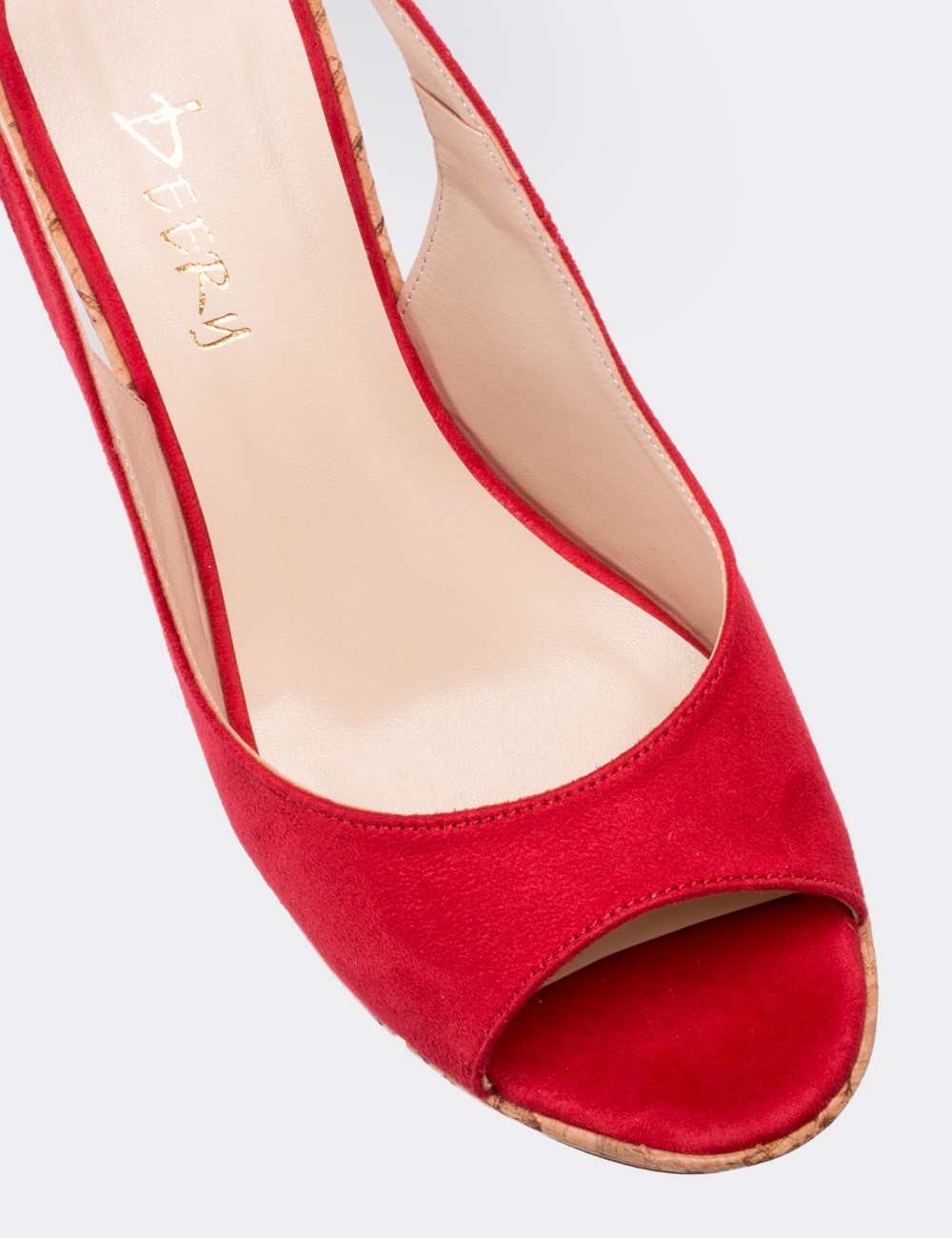 Red Leather Sandals - 02033ZKRMP01