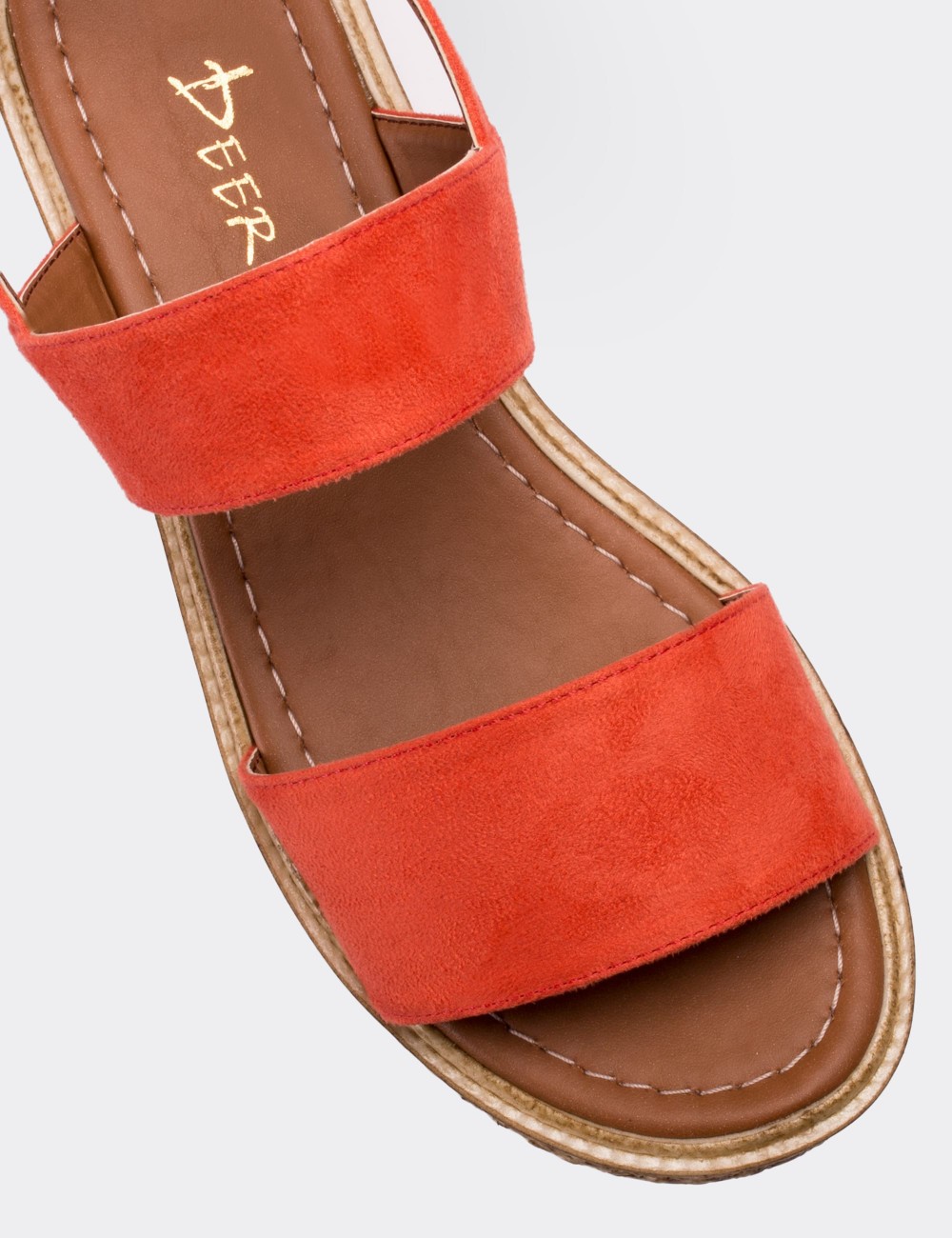 Orange Leather Sandals - 02035ZNACP02