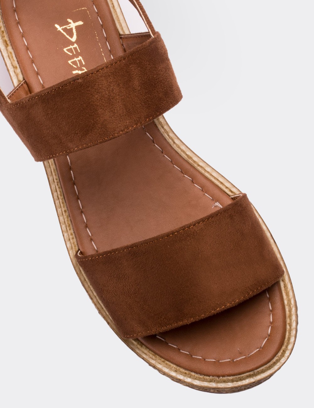 Brown Leather  Sandals - 02035ZKHVP01