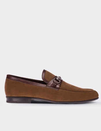 Tan Suede Leather Loafers - 01712MTBAC01