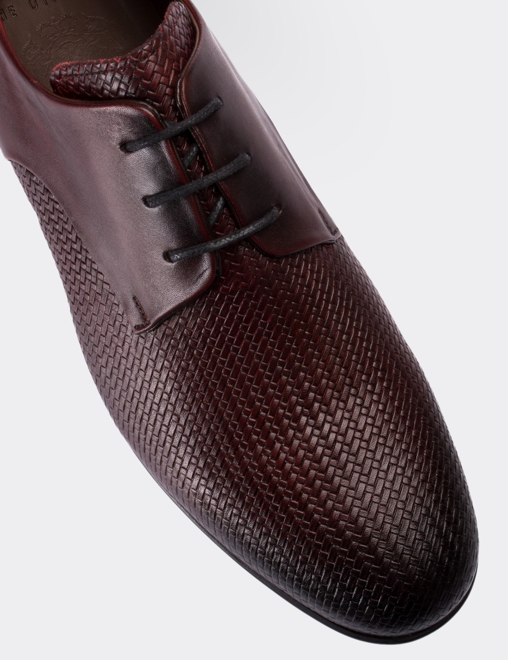 Burgundy  Leather Classic Shoes - 01709MBRDC01