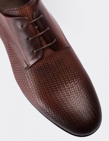 Tan  Leather Classic Shoes - 01709MTBAC01