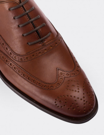 Brown  Leather Classic Shoes - 01785MTBAN01