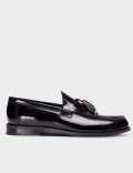 Black  Leather Loafers