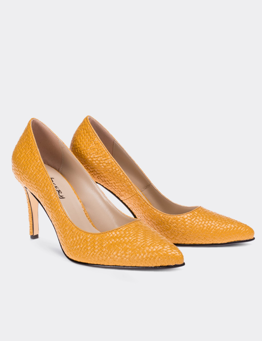Yellow Leather Pumps - 02029ZSRIM03