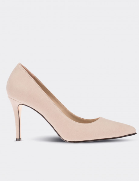 Beige Suede Pump