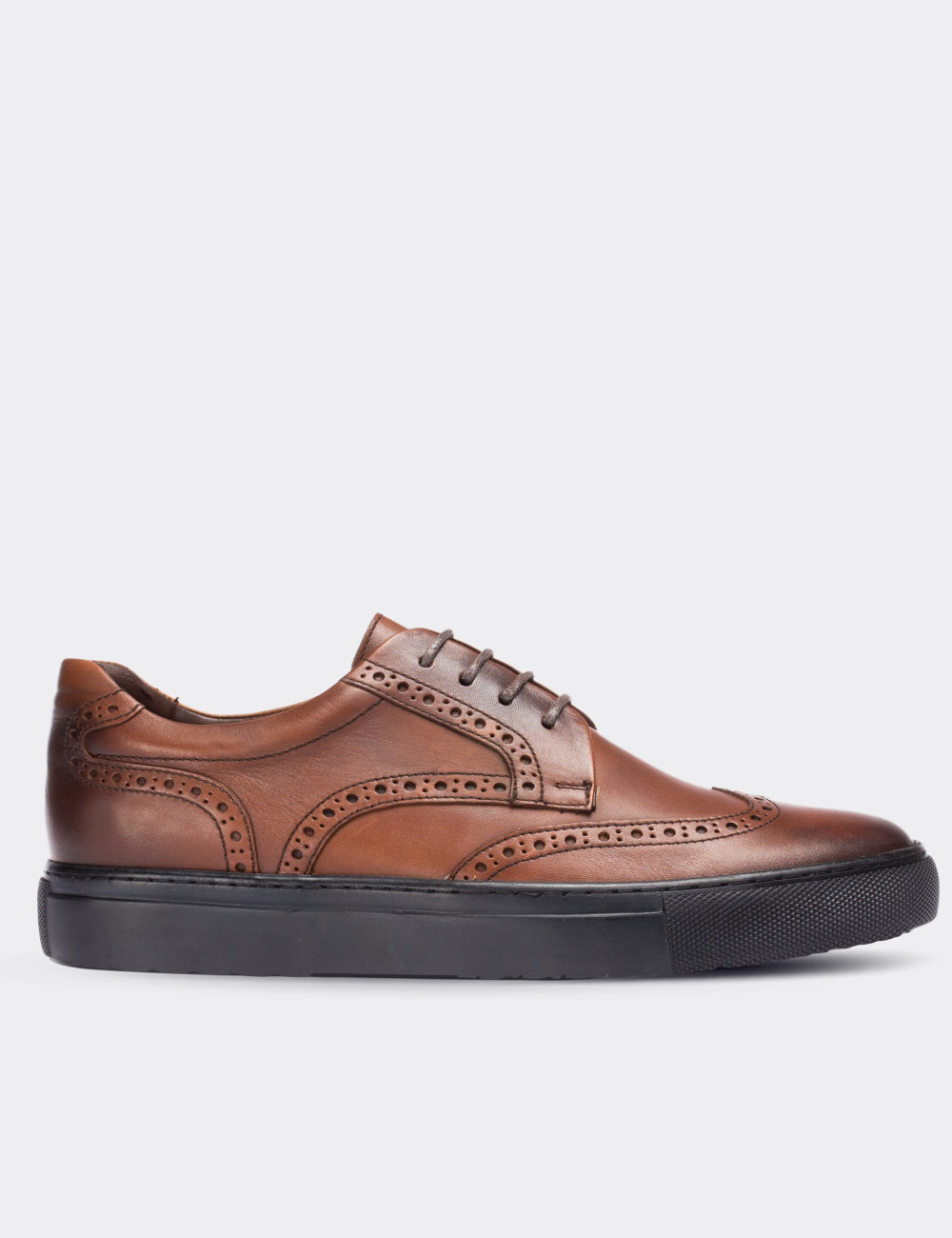 open sneaker in calfskin leather