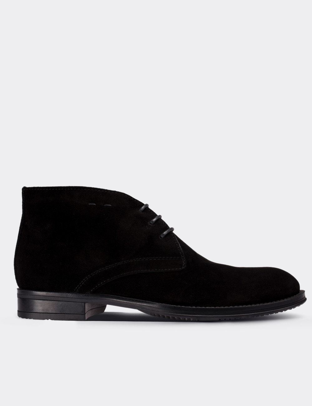 Black Suede Leather Desert Boots 01295MSYHC04 - Deery