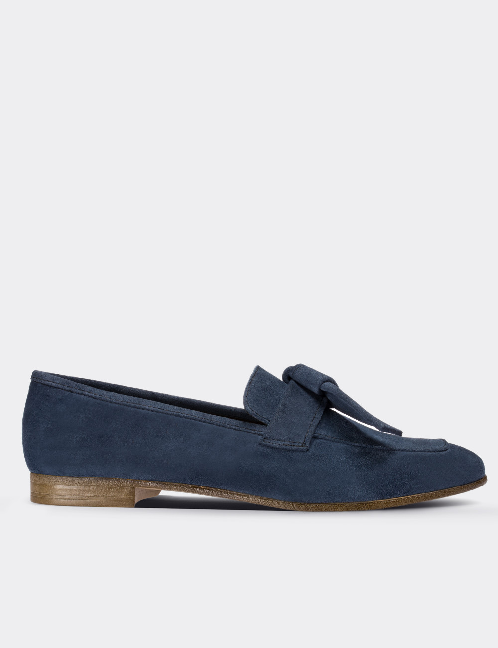 Blue Suede Leather Loafers - 01744ZMVIM01