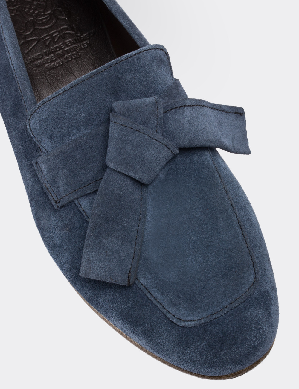 Blue Suede Leather Loafers - 01744ZMVIM01