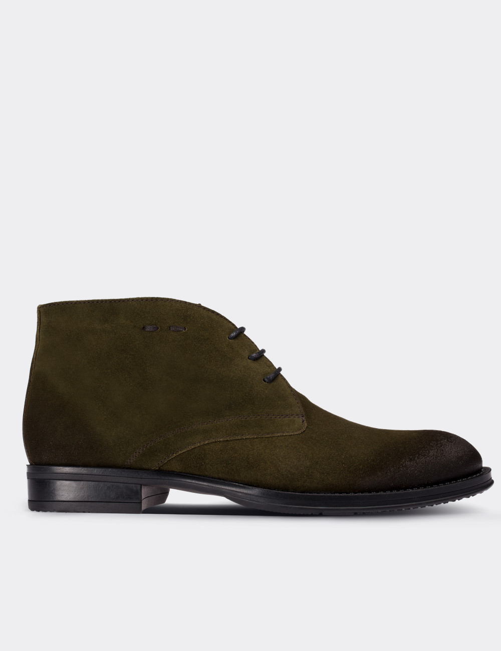 green suede boots