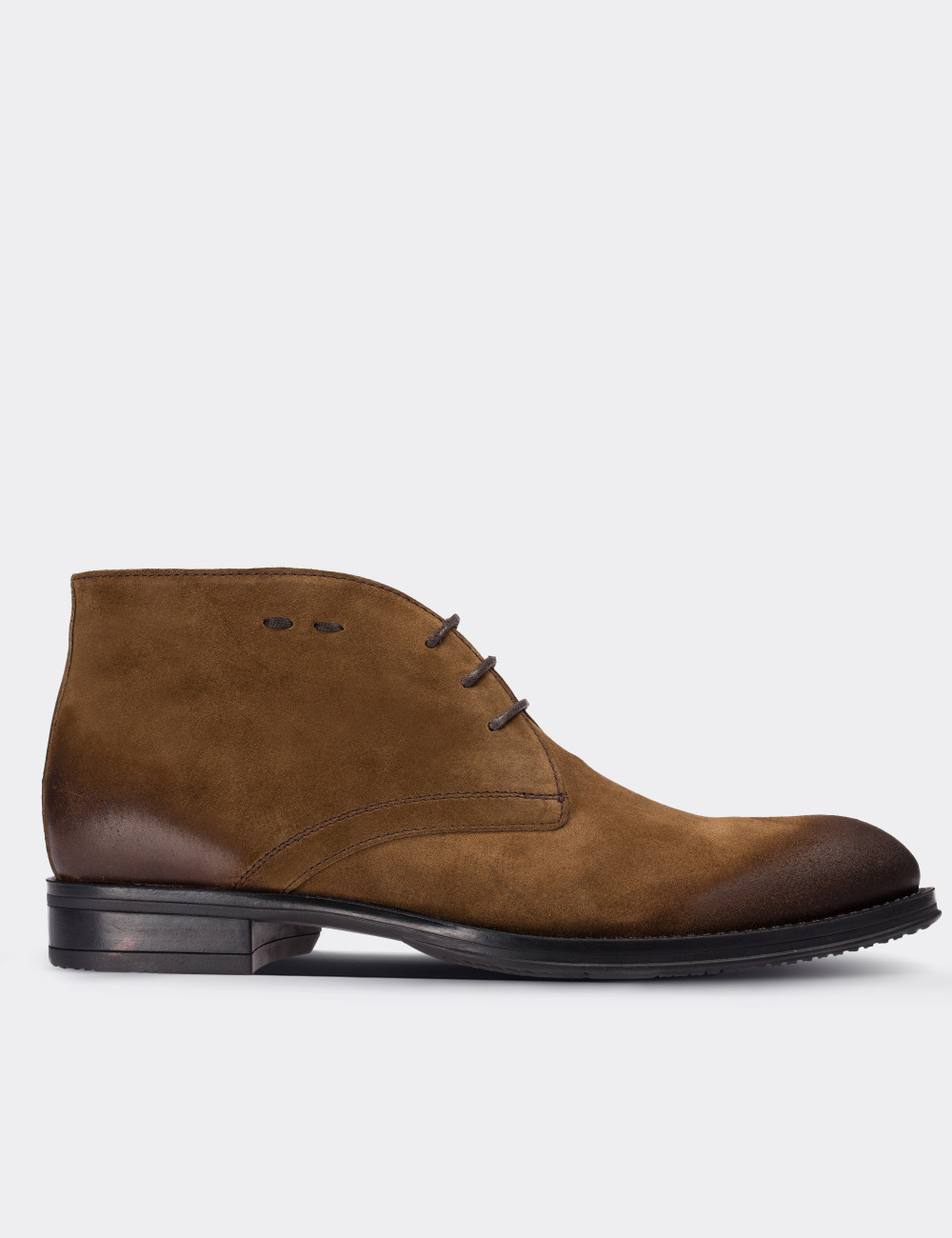 Tan Suede Leather Desert Boots - 01295MTBAC03