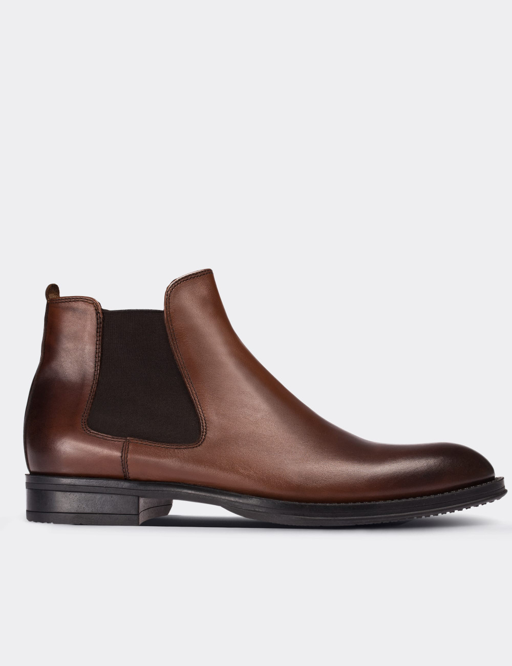 Tan  Leather Chelsea Boots - 01620MTBAC04