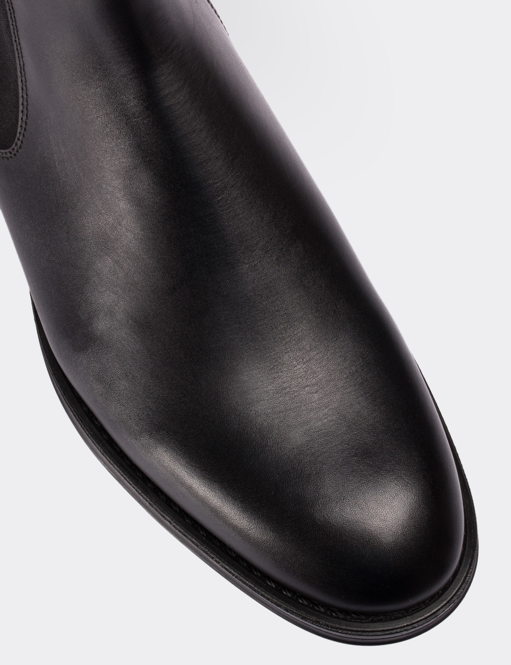 Black  Leather Chelsea Boots - 01620MSYHC09
