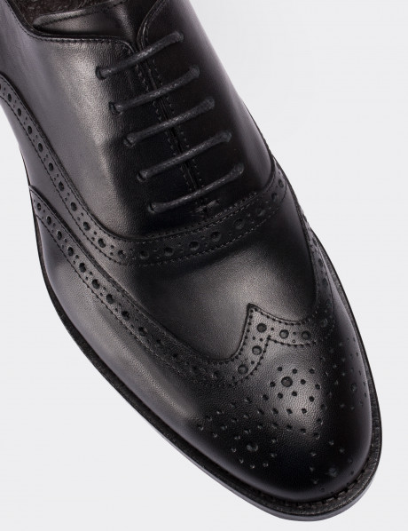 Black  Leather Oxford Formal Shoe