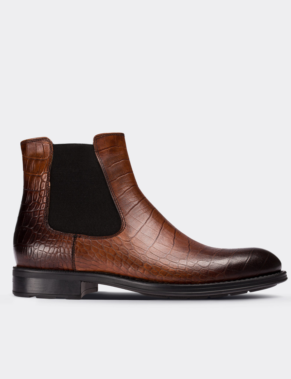 Tan  Leather Chelsea Boots - 01620MTBAC05
