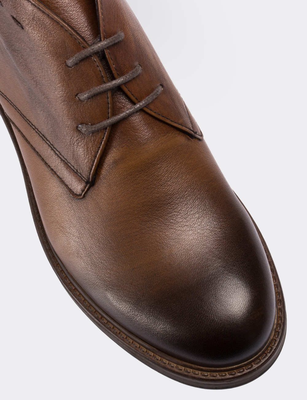 Tan  Leather Vintage Desert Boots - 01295MTBAC04