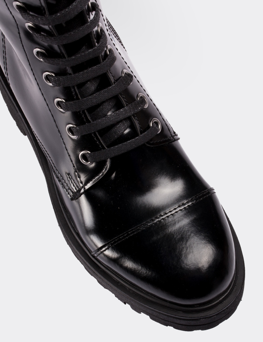 Black  Leather Postal Boots - 01802ZSYHE02