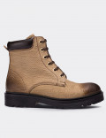 Tan Nubuck Leather  Boots