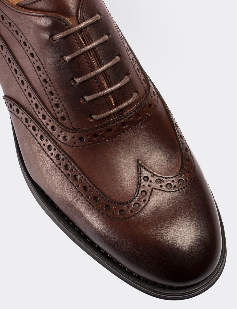Brown  Leather Classic Shoes - 01757MKHVC01