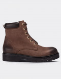 Brown Nubuck Leather  Boots